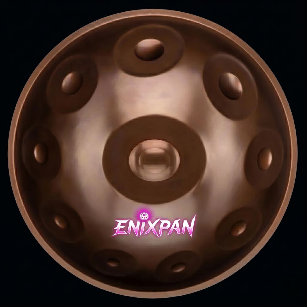 Handpan C Low Pygmy 9 Notes Enixpan — vue de dessus