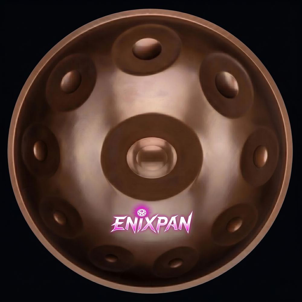Handpan D Aegean 10 Notes Enixpan — vue de dessus