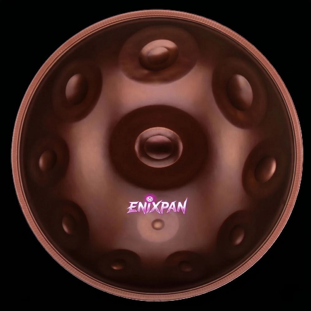 Handpan D Aegean 18 Notes Enixpan — vue de dessus