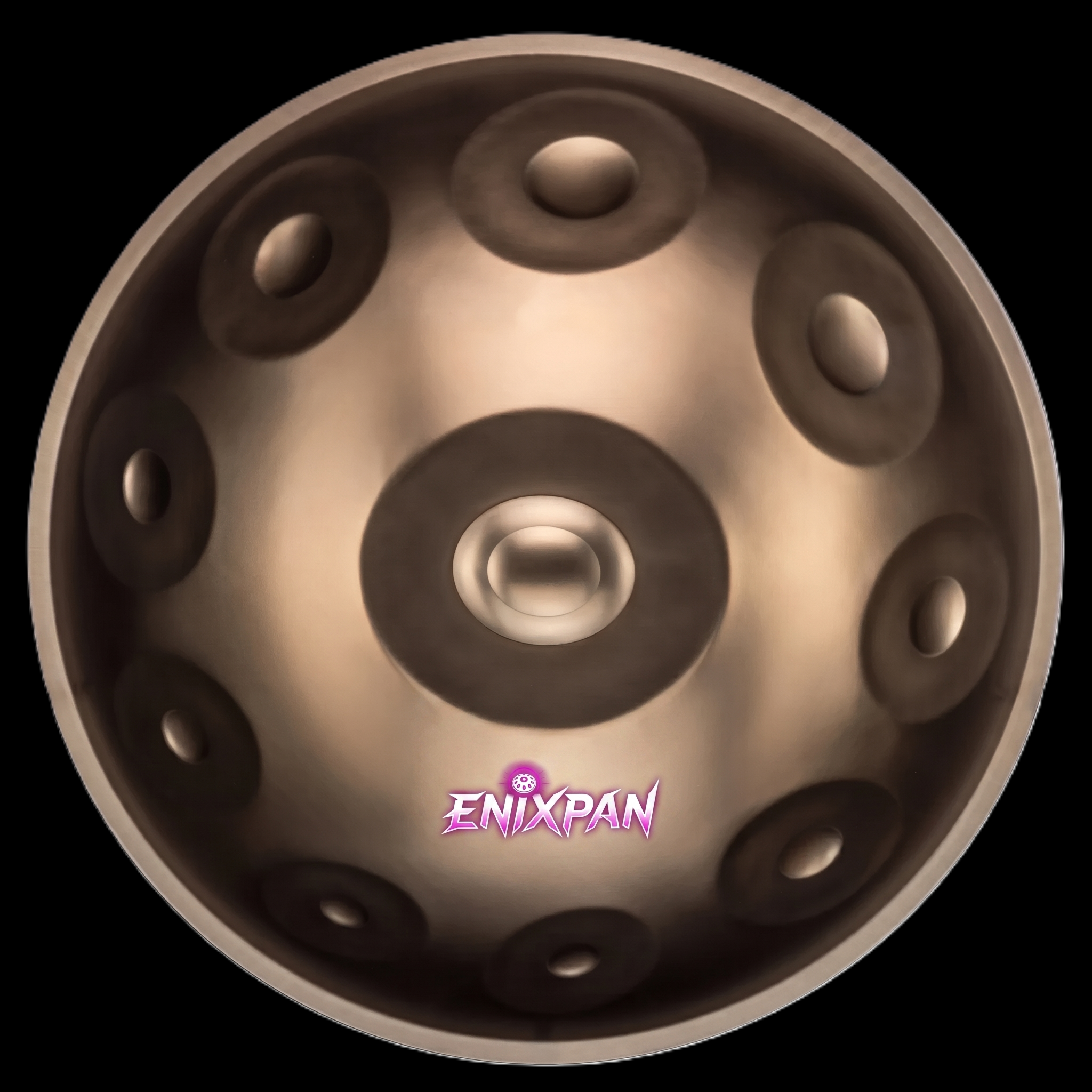 Handpan D Kurd 13 Notes Enixpan — vue de face